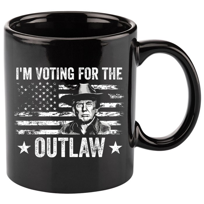 Im Voting For The Outlaw Funny Trump Maga 2024 11oz C Handle Ceramic Mug