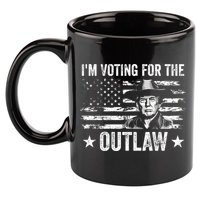 Im Voting For The Outlaw Funny Trump Maga 2024 11oz C Handle Ceramic Mug
