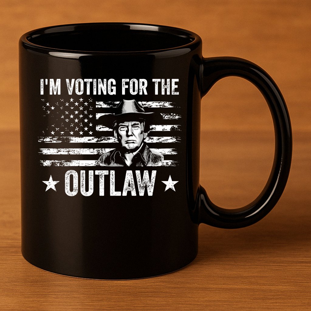 Im Voting For The Outlaw Funny Trump Maga 2024 11oz C Handle Ceramic Mug