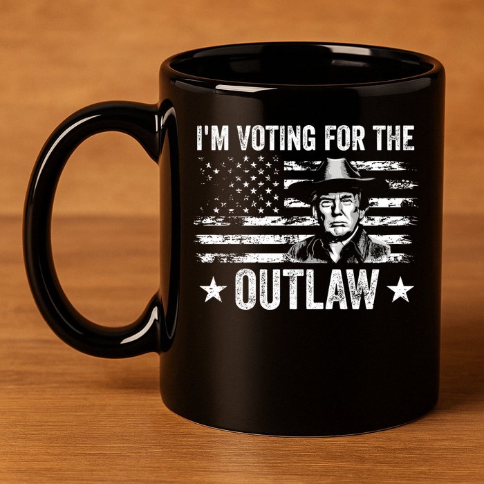 Im Voting For The Outlaw Funny Trump Maga 2024 11oz C Handle Ceramic Mug