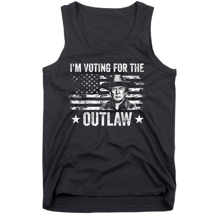 Im Voting For The Outlaw Funny Trump Maga 2024 Tank Top