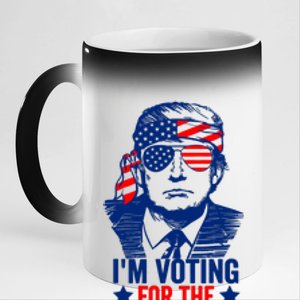 IM Voting For The Convicted Felon 2024 Funny Trump 11oz Black Color Changing Mug