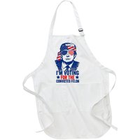 IM Voting For The Convicted Felon 2024 Funny Trump Full-Length Apron With Pockets