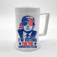 IM Voting For The Convicted Felon 2024 Funny Trump Beer Stein