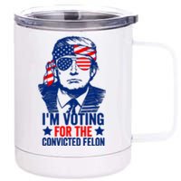 IM Voting For The Convicted Felon 2024 Funny Trump 12 oz Stainless Steel Tumbler Cup