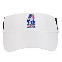 IM Voting For The Convicted Felon 2024 Funny Trump Adult Drive Performance Visor