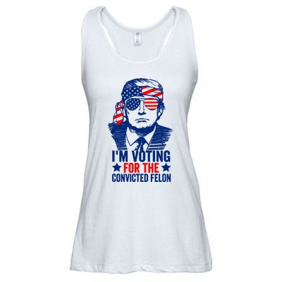 IM Voting For The Convicted Felon 2024 Funny Trump Ladies Essential Flowy Tank