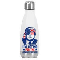 IM Voting For The Convicted Felon 2024 Funny Trump Stainless Steel Insulated Water Bottle