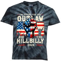 IM Voting For The Outlaw And The Hillbilly 2024 Us Flag Kids Tie-Dye T-Shirt