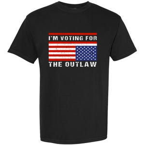 Im Voting For The Outlaw Funny Trump Maga 2024 Garment-Dyed Heavyweight T-Shirt