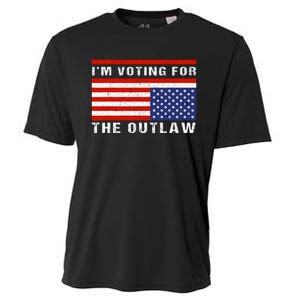 Im Voting For The Outlaw Funny Trump Maga 2024 Cooling Performance Crew T-Shirt