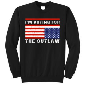 Im Voting For The Outlaw Funny Trump Maga 2024 Sweatshirt