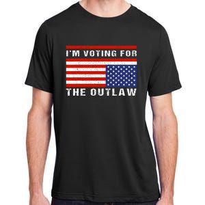 Im Voting For The Outlaw Funny Trump Maga 2024 Adult ChromaSoft Performance T-Shirt