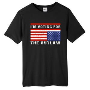 Im Voting For The Outlaw Funny Trump Maga 2024 Tall Fusion ChromaSoft Performance T-Shirt