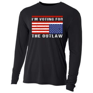 Im Voting For The Outlaw Funny Trump Maga 2024 Cooling Performance Long Sleeve Crew