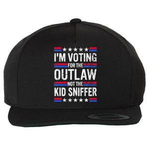 Im Voting For The Outlaw Not The Sniffer Funny Wool Snapback Cap