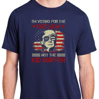 IM Voting For The Outlaw Not The Sniffer Trump 2024 Adult ChromaSoft Performance T-Shirt