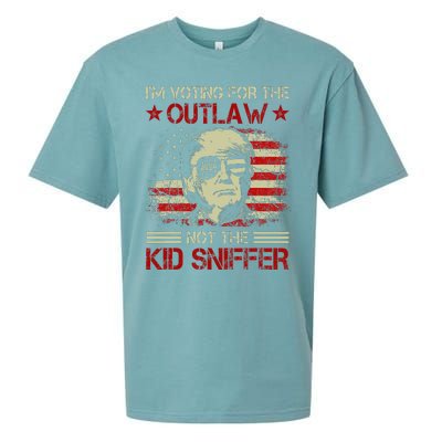 IM Voting For The Outlaw Not The Sniffer Trump 2024 Sueded Cloud Jersey T-Shirt