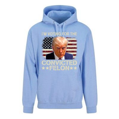 IM Voting For The Convicted Felon 2024 Funny Trump Unisex Surf Hoodie