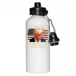 IM Voting For The Convicted Felon 2024 Funny Trump Aluminum Water Bottle