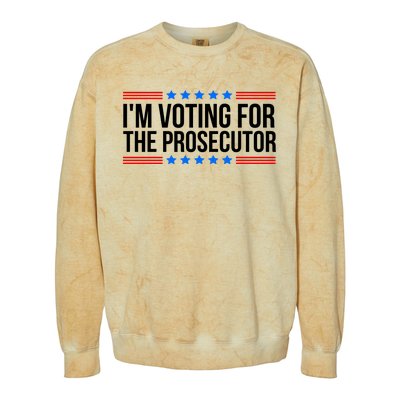 Im Voting For The Prosecutor 2024 Election Colorblast Crewneck Sweatshirt