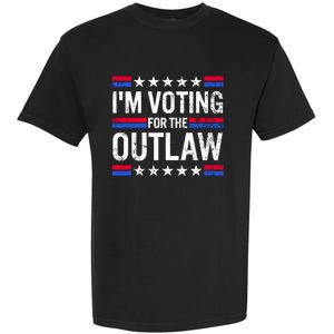 Im Voting For The Outlaw Funny Trump Maga 2024 Garment-Dyed Heavyweight T-Shirt