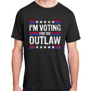 Im Voting For The Outlaw Funny Trump Maga 2024 Adult ChromaSoft Performance T-Shirt