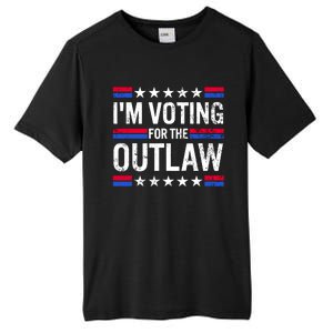 Im Voting For The Outlaw Funny Trump Maga 2024 Tall Fusion ChromaSoft Performance T-Shirt