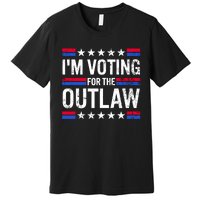 Im Voting For The Outlaw Funny Trump Maga 2024 Premium T-Shirt