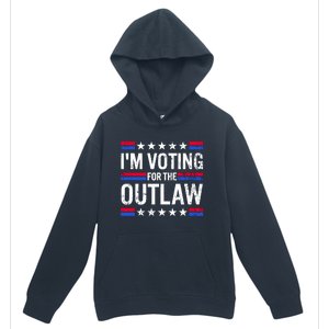 Im Voting For The Outlaw Funny Trump Maga 2024 Urban Pullover Hoodie