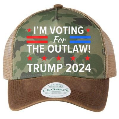 IM Voting For The Outlaw Pro Trump 2024 Election Legacy Tie Dye Trucker Hat