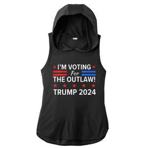 IM Voting For The Outlaw Pro Trump 2024 Election Ladies PosiCharge Tri-Blend Wicking Draft Hoodie Tank