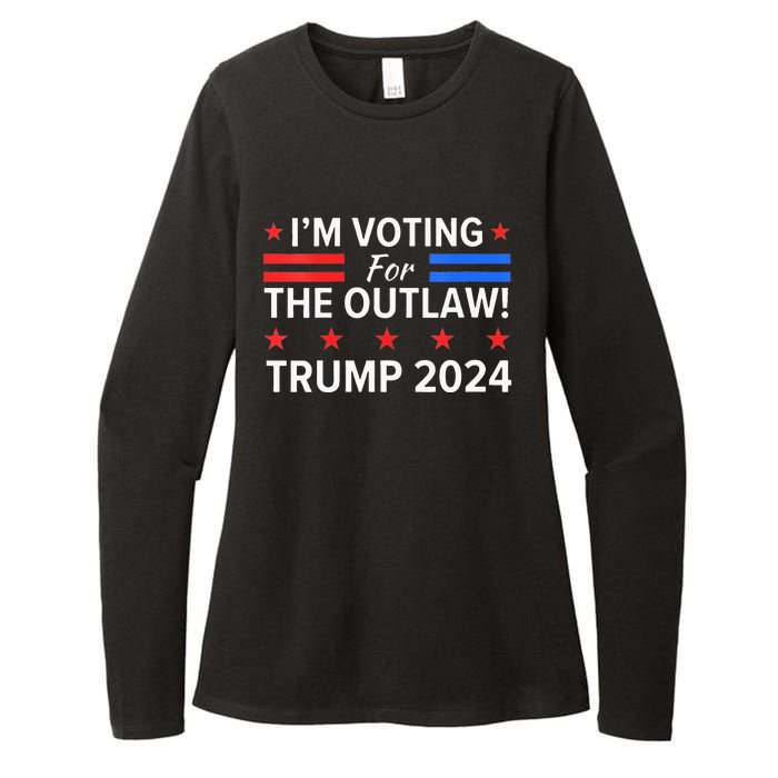 IM Voting For The Outlaw Pro Trump 2024 Election Womens CVC Long Sleeve Shirt