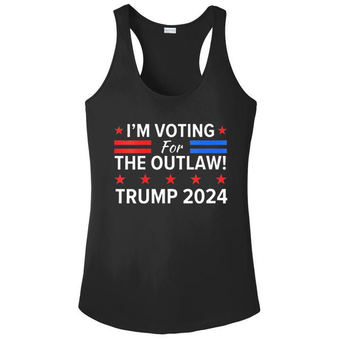 IM Voting For The Outlaw Pro Trump 2024 Election Ladies PosiCharge Competitor Racerback Tank