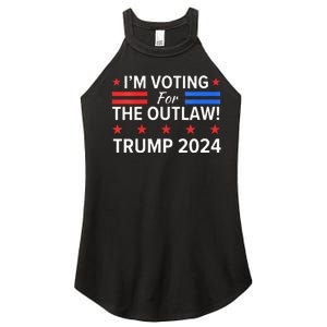 IM Voting For The Outlaw Pro Trump 2024 Election Women's Perfect Tri Rocker Tank