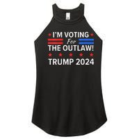 IM Voting For The Outlaw Pro Trump 2024 Election Women's Perfect Tri Rocker Tank