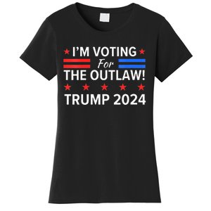 IM Voting For The Outlaw Pro Trump 2024 Election Women's T-Shirt