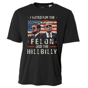 I Voted For The Felon And The Hillbilly 2024 Trump Vance Cooling Performance Crew T-Shirt