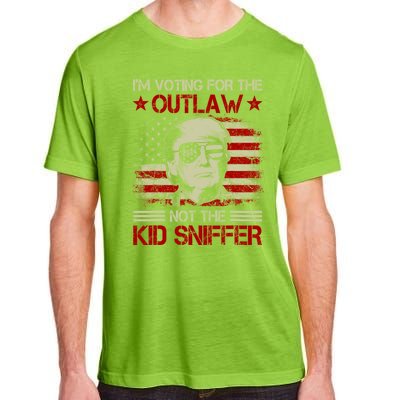 Im Voting For The Outlaw Not The Kiid Sniffer Trump 2024 Adult ChromaSoft Performance T-Shirt