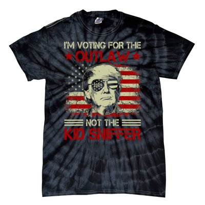 Im Voting For The Outlaw Not The Kiid Sniffer Trump 2024 Tie-Dye T-Shirt