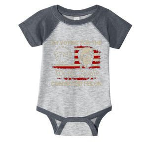 IM Voting For The Convicted Felon 2024 Funny Trump Infant Baby Jersey Bodysuit