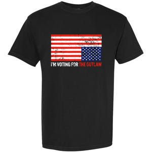 Im Voting For The Outlaw Funny Trump Maga 2024 Garment-Dyed Heavyweight T-Shirt