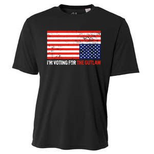 Im Voting For The Outlaw Funny Trump Maga 2024 Cooling Performance Crew T-Shirt