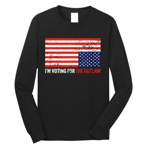 Im Voting For The Outlaw Funny Trump Maga 2024 Long Sleeve Shirt