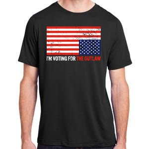 Im Voting For The Outlaw Funny Trump Maga 2024 Adult ChromaSoft Performance T-Shirt