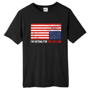 Im Voting For The Outlaw Funny Trump Maga 2024 Tall Fusion ChromaSoft Performance T-Shirt