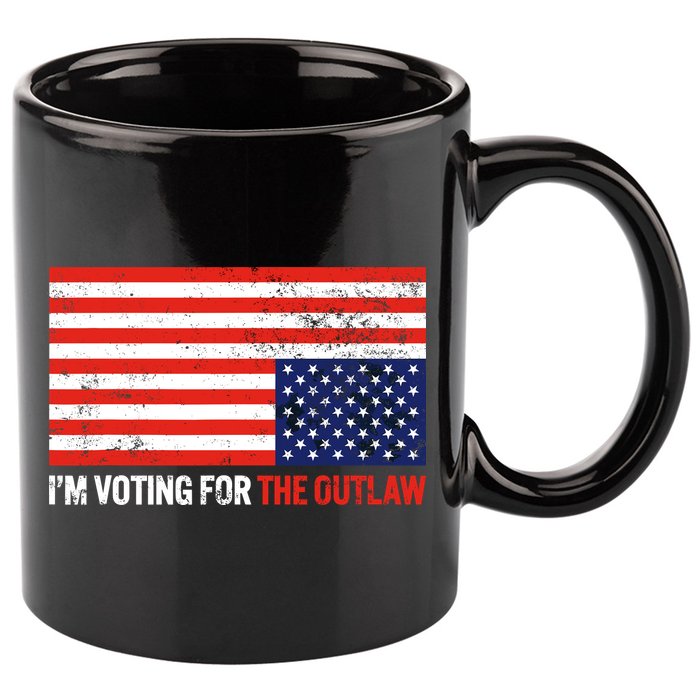 Im Voting For The Outlaw Funny Trump Maga 2024 11oz C Handle Ceramic Mug