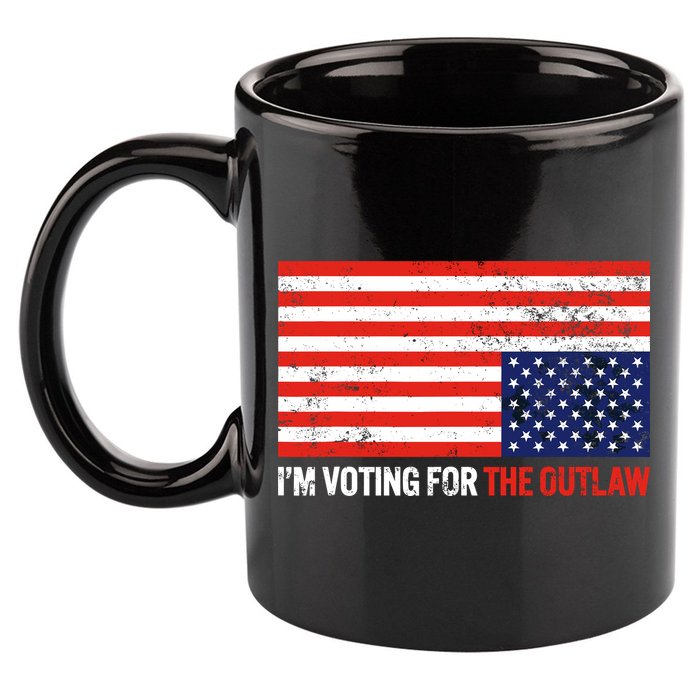 Im Voting For The Outlaw Funny Trump Maga 2024 11oz C Handle Ceramic Mug
