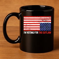 Im Voting For The Outlaw Funny Trump Maga 2024 11oz C Handle Ceramic Mug