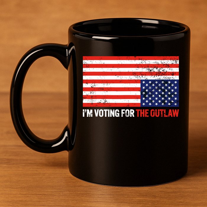 Im Voting For The Outlaw Funny Trump Maga 2024 11oz C Handle Ceramic Mug